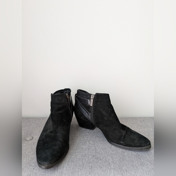 Aquatalia Farin Suede Weatherproof Ankle Boots – Black, Size 9 - Picture 1 of 13